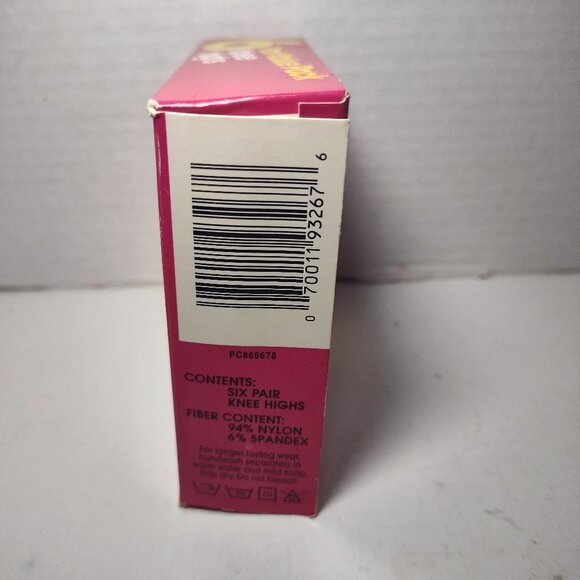 NO NONSENSE - Knee Highs Sheer Toe One Size Nude - 6 Pair - Picture 3 of 5